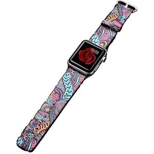 Kunstlederen horlogeband, Chinese nationale totemstijl voor IWatch8/7/6/5, compatibel met horloge 38mm 40mm 41mm 42mm 44mm 45mm 49mm - Trendy voor jongens en meisjes, 42/44/45/49mm, agaat