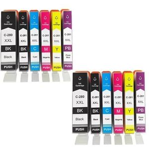 Compatibele PGI280 CLI281 inktcartridge for Can-n TS6120 TS6220 TS702 TR7520 TS8120 TS9120 printer(2 SET 12PCS)