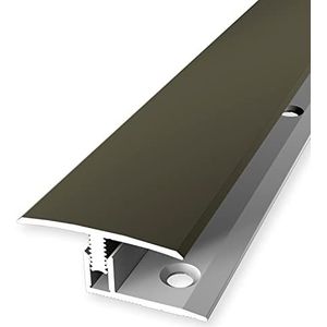 PROVISTON | Overgangsprofiel | Compensatie laminaat | Breedte 31.5 mm | Hoogteverschil 7-12 mm | Lengte 2000 mm | Aluminium profiel | Brons | 1 stuk