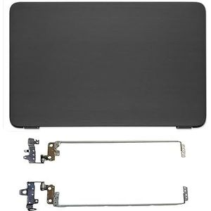 WANGHUIH LCD-achterklep bovendeksel voorrand scharnier compatibel met HP 15-ac 15-af 250 255 G4-serie (zwart A+H)