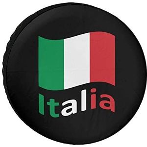 Italië Italië Italiaanse vlag grappige reserveband cover weerbestendige wielbeschermers camping decor voor de meeste voertuigen