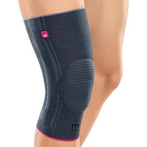 medi Genumedi Compressiebandage, uniseks, zilver, maat IV, extra breed, kniebandage voor zachte compressie en ontlasting van de knieschijf, aan beide zijden draagbaar