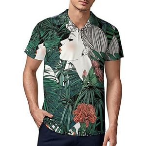 Palm Tree golfpoloshirt voor heren, zomer, korte mouwen, casual, sneldrogend, 5XL