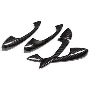 Autoaccessoires Voor Mercedes-voor Benz C E GLC-klasse W213 W205 X253 5x Chromen Buitendeurgreep Decoratiebekleding(Carbon fiber color)