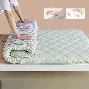 Natuurlijke latex matras, ademend en super zacht opvouwbaar tatami-matras 5 cm dik geschikt voor enkele en dubbele slaapkamer kinderen (kleur: B, maat: 120 x 200 cm)