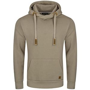 riverso RIVNiklas Hoody, voor heren, regular fit, capuchontrui, sweatshirt, cross-over-kraag, grijs, bruin, groen, rood, blauw, zwart, beige, maten S, M, L, XL, XXL, 3XL, 4XL, 5XL, XL