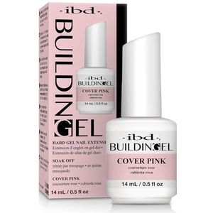IBD Building Gel Cover Pink, 1 verpakking (14 ml) - MADE IN USA - LED/UV bouwgel 2-in-1 voor nagelverlenging