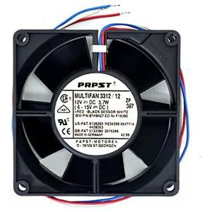 MULTIFAN 3312/12 12VDC 3.7W 9CM 9032 3-wire dual ball cooling fan