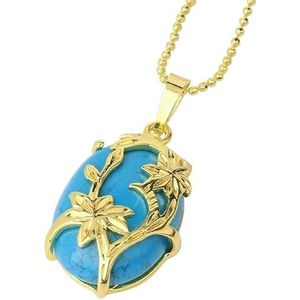 Gepersonaliseerde aangepaste ketting sieraden geschenken - persoonlijkheid blauwe turquoise ketting, amulet geluksbedel hanger ketting for dames heren, ideale cadeaus for tienermeisjes
