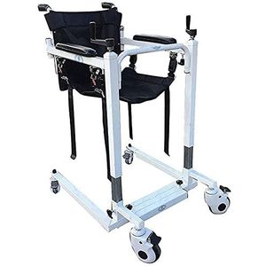 Draagbare rolstoel patiënt lift overdracht mobiliteit stoel staal transport rolstoel, Home Shifter voor verpleging verlamde ouderen, gehandicapten mensen handmatige rolstoel, basisversie + rugleuning