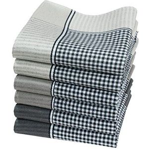 merrysquare - Stoffen zakdoeken voor heren - groot formaat 40 cm x 40 cm - 6 of 12 stuks - 100% katoen - Oliver model, Meerkleurig, Ca. 40cm x 40cm