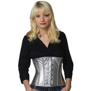 Lak corset zilver taille Korset pw74