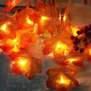 TRIXES Maple Leaf Lights Herfst Fairy Lights - Halloween LED - Decoratieve Tuinverlichting - Feestkamerinrichting
