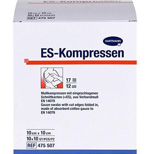 ES-KOMPRESSEN steriel 10x10 cm grote verpakking 10x10 st