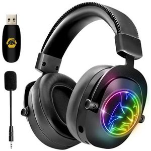EMPIRE GAMING - WarCry P-W2 Gaming Headset Wireless WiFi 2.4GHz met Microphone Afneembare RGB -PS5/PS4/PC/Mac/Switch-Surround Stereo Sound -Noise Canceling -3.5mm Jack
