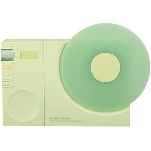 Luidspreker in Draaitafelstijl, Ingebouwde Geheugenkaartsleuf Draagbare USB Oplaadbare BT 5.3 Draadloze Luidspreker voor Slaapkamer (GREEN)