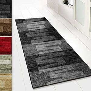 Floordirekt Tapijtloper ‘Via Veneto’ | 100% Polyamide, Fijn Velours oppervlakte | geluidsisolerend, antistatisch, antislip, antibacterieel, op maat | 80 x 150 cm | antracietgrijs