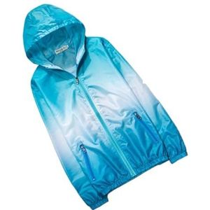 SynapSYA Dames UV-bescherming jas outdoor zonwering hoodie jas windjack heren zon bescherming kleding zon bescherming jas, Blauw, 3XL