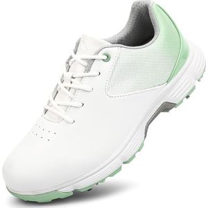 SDEQA Dames golfschoenen met 7 spikes, waterdichte, ademende golfsporttrainingsneakers voor buiten,C,36 EU