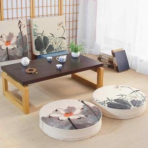 Tatami theetafel, Japanse stijl opvouwbare theetafel lage tafel, milieuvriendelijke en gezonde verf, borddikte 3,5 cm, slijtvastheid, 7 maten
