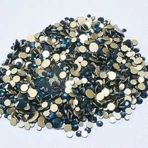 SS4-SS20 Mixformaat Helder Kristal Goud Plat Achter Strass Decoraties DIY Glitterstenen 3D Nail Art Accessoires-Montana-Mixformaat SS3-SS20