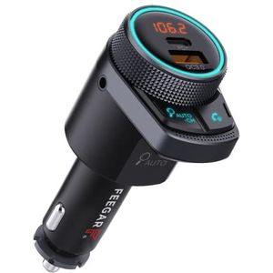 Feegar Q300 Pro FM Transmitter Bluetooth Stereo AUX Auto-Search QC3.0 PD 38W Auto USB HD Microfoon Type C PD 3.0/4.0 Siri Assistant Weergave van de spanningsstatus in de auto