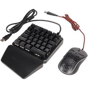Mechanische toetsenbord-muis-adaptercombinatie, bekabelde toetsenbord-muis-converterset, 3,5 mm jackstekker, universele RGB-burst-functie voor gameconsole