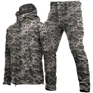 SAYEYBU Men's Outdoor Tracksuit, Waterproof Jacket and Trouser Suit Set Rainsuit Wind Resistant Lightweight & Breathable Rain Coat for Riding Hiking Fishing Camping,Camouflage c,L