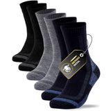 Occulto - Thermo Merino Sokken - Blauw Mix - Heren - Pak van 3