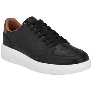 GUESS Creed Sneakers voor heren, Zwart cognac logo Multi 002, 7