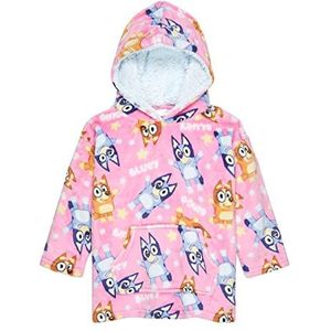 BLUEY Hoodie voor meisjes, oversized hoodie deken, roze, 2-4 jaar