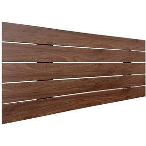 DHOME Massief grenen houten hoofdeinde voor wandpalletstijl, hoofdeinde, slaapkamer, bedpallets, hardware inbegrepen (95 x 46 pallet 5, walnoothout)