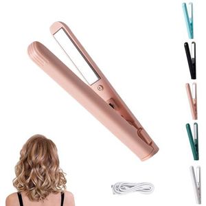 Zartrosa Mini 2-in-1 Kurkeltas voor Bobhaar - Draadloos 30 Seconden Warm