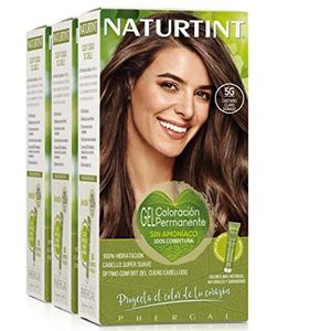 Naturtint Biobased | Ammoniakvrije kleuring | 100% grijsdekking | Plantaardige ingrediënten | Natuurlijke en langhoudende kleur | 5G Licht Goudbruin | Pak van 3