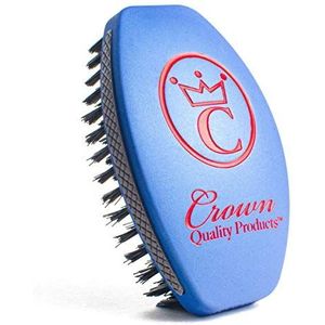 360 Sport Wave Brush Caesar 2.0 - Prime Blue - Hard Flex Borstel - Natte of Droge Borstel - Antislip Rubberen Grips - van Crown Quality Products