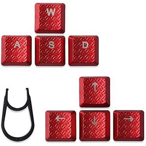 HUIYUN keycaps Plastic Stand Voetbeen Vervanging voor Logi G813/G815/G913/G915 RGB Mechanische Gaming Toetsenbord (WASD+pijltjestoetsen Rood)