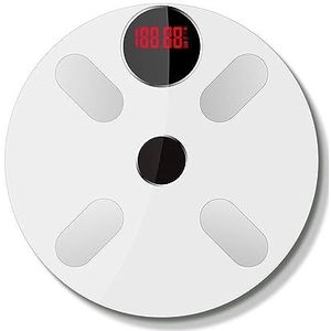 Lichaamsvetweegschaal Bluetooth BMI-weegschaal Weegschalen Slimme Elektronische Weegschaal LED Digitale Lichaamsweegschalen Badweegschaal Gemakkelijk Te Gebruiken(White)
