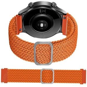 dayeer Gevlochten bandjes voor Ticwatch Pro 3 GPS 2020/GTX/E2/S2 Smart Horlogebanden Vervanging Sport armband (Color : Bright Orange, Size : 20mm Universal)