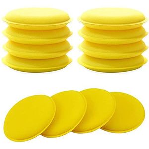 12 stuks auto-wassponzen - zachte schuimrubberen polijstpads en wasapplicaties voor effectieve voertuigreiniging en polijsten (geel)