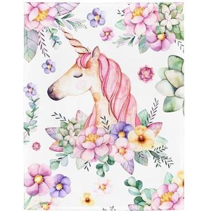YISUMEI Deken 150 x 200 cm Knuffeldeken Zacht Flanel Zachte Fleece Deken Roze Eenhoorn