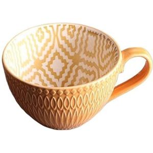 Koffie geschenken keramische koffiekopjes melk thee ontbijt mok cappuccino bloem kopjes latte keuken servies hoogwaardige mok (maat: 401-500 ml, kleur: 30)
