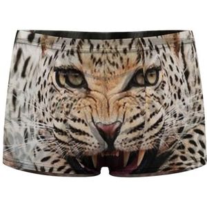 Roaing Leopard Heren Boxer Slips Sexy Shorts Mesh Boxers Ondergoed Ademend Onderbroek Thong