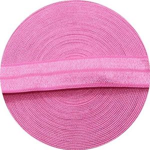 10/15/20/25mm elastisch lint veelkleurige vouw over spandex elastische band voor het naaien van kanten rand tailleband kledingaccessoire-Rose-10mm-50yards Rol