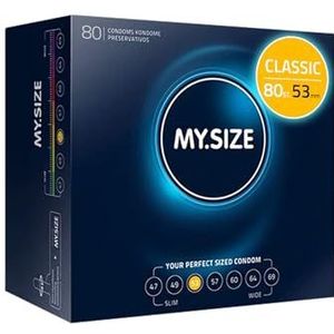 MySize - Condoom - 80 Stuks - Breedte 53 mm - Veganistisch