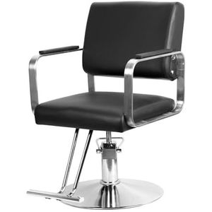 cadciehe Hydraulische kappersstoel, salonstoel voor haarstylist, hydraulische verstelbare kappersstoel, zware stylingstoel met in hoogte verstelbaar, shampoo schoonheidssalon stoel apparatuur zwart