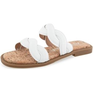 Aerosoles Dames Colette Slide Sandaal, helder wit kunstleer, 7 UK