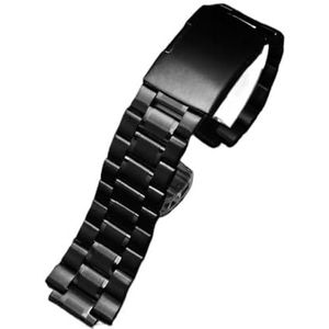 Quick release 24x16m Fit for Casio G-SHOCK GST-B200 band gstb200 roestvrijstalen horlogeband Vouwgesp metalen herenband armband (Color : B black, Size : GST-B200 strap)