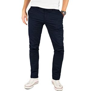 Yazubi Chinobroek voor heren, model Kyle Slim Fit, chinobroek met stretchaandeel, blauw (Night Sky 4r193924)., 31W / 32L