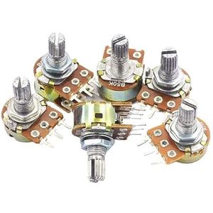 5 stuks lineaire conische roterende potentiometerweerstanden WH148 15 mm 20 mm 3-polig 6-polig WH148 B1K B2K B5K B10K B20K B50K B100K B250K B500K B1M (2K Ohm, 6pin,20mm)
