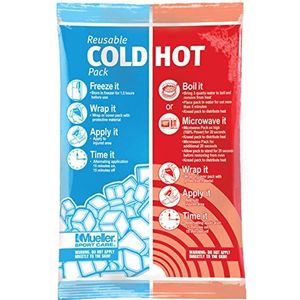 MUELLER Herbruikbaar warm/koud pakket, koken, magnetron of bevriezen, 15,2 cm x 22,9 cm | Ideaal voor de behandeling van kleine schaafwonden, kneuzingen, pijn, verstuikingen en hoofdpijn
